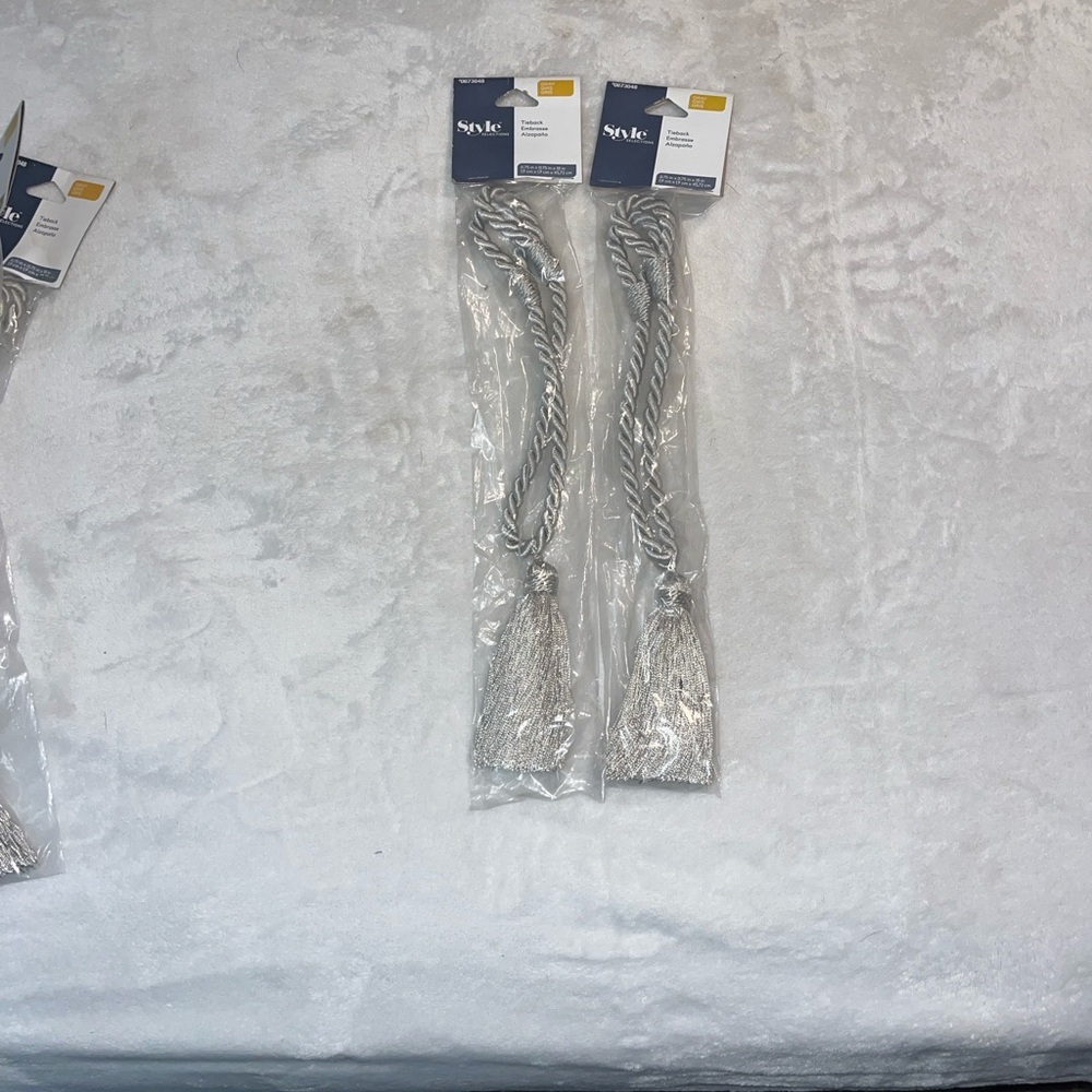 Silver Tassel Curtain Tiebacks